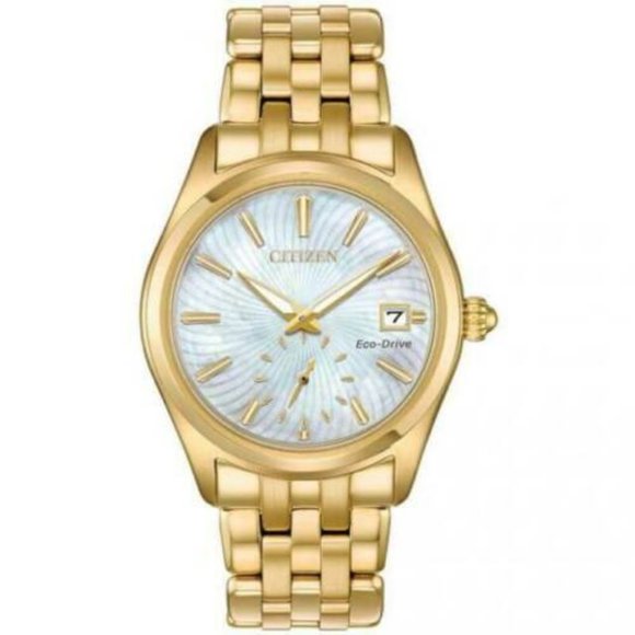 Citizen EV1032-51D Women's Corso Eco-Drive MOP Dial Yellow Gold Tone Watch - Picture 1 of 1